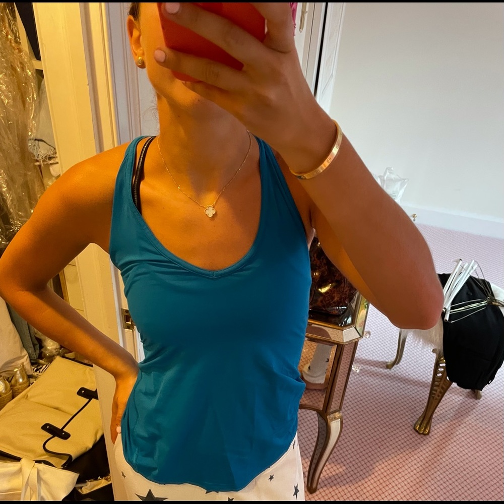 Lululemon racer bank blue tank top